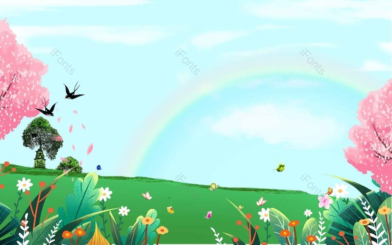 春天里的蝴蝶燕子樱花树     ,插画/手绘图,插画/手绘图库,插画/手绘图下载,插画/手绘